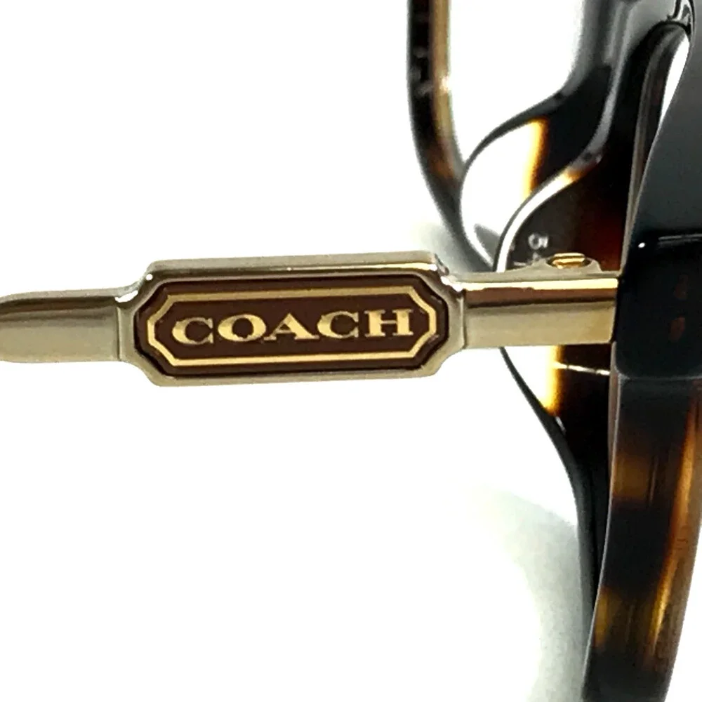 Coach Eyeglasses Frames HC6163F 5120 Dark Tortoise Pale Gold Asian Fit 54-17-140